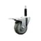 Service Caster 3.5'' Gray Poly Swivel 3/4'' Expanding Stem Caster Total Lock Brake SCC-EXTTL20S3514-PPUB-34 - alternate 1